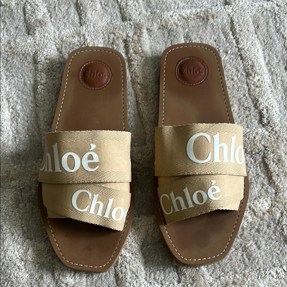Chloe Woody Logo Sandal